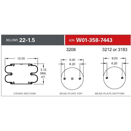Firestone 22D1.5 2BN1/4CTRD, W013587443 W013587443